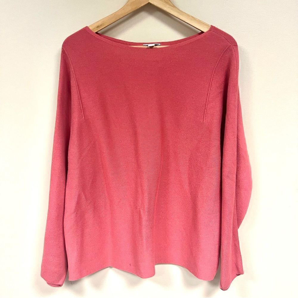 J jill sweater tie back coral sweater L